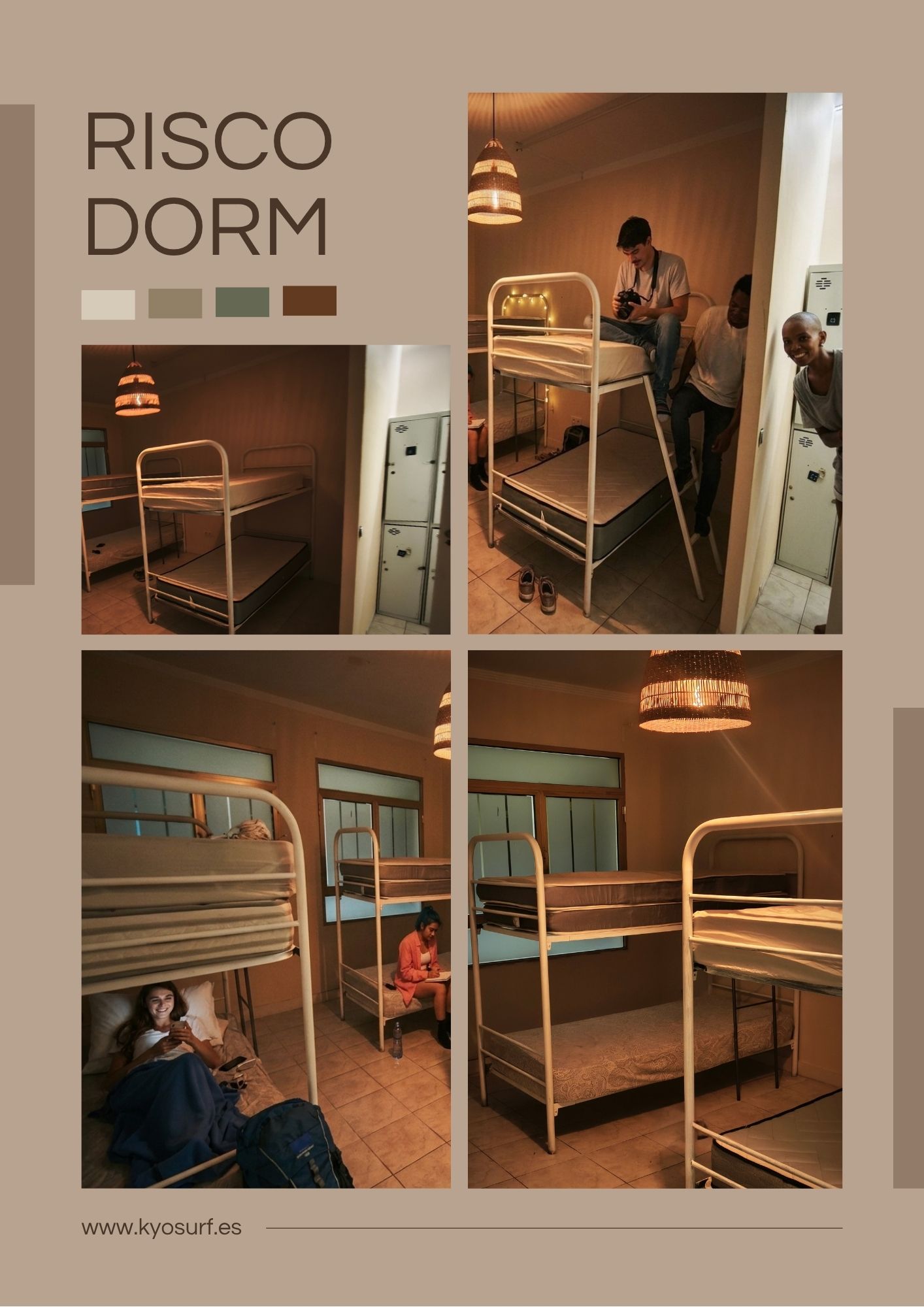 Risco 6-bed dorm with three bunk beds